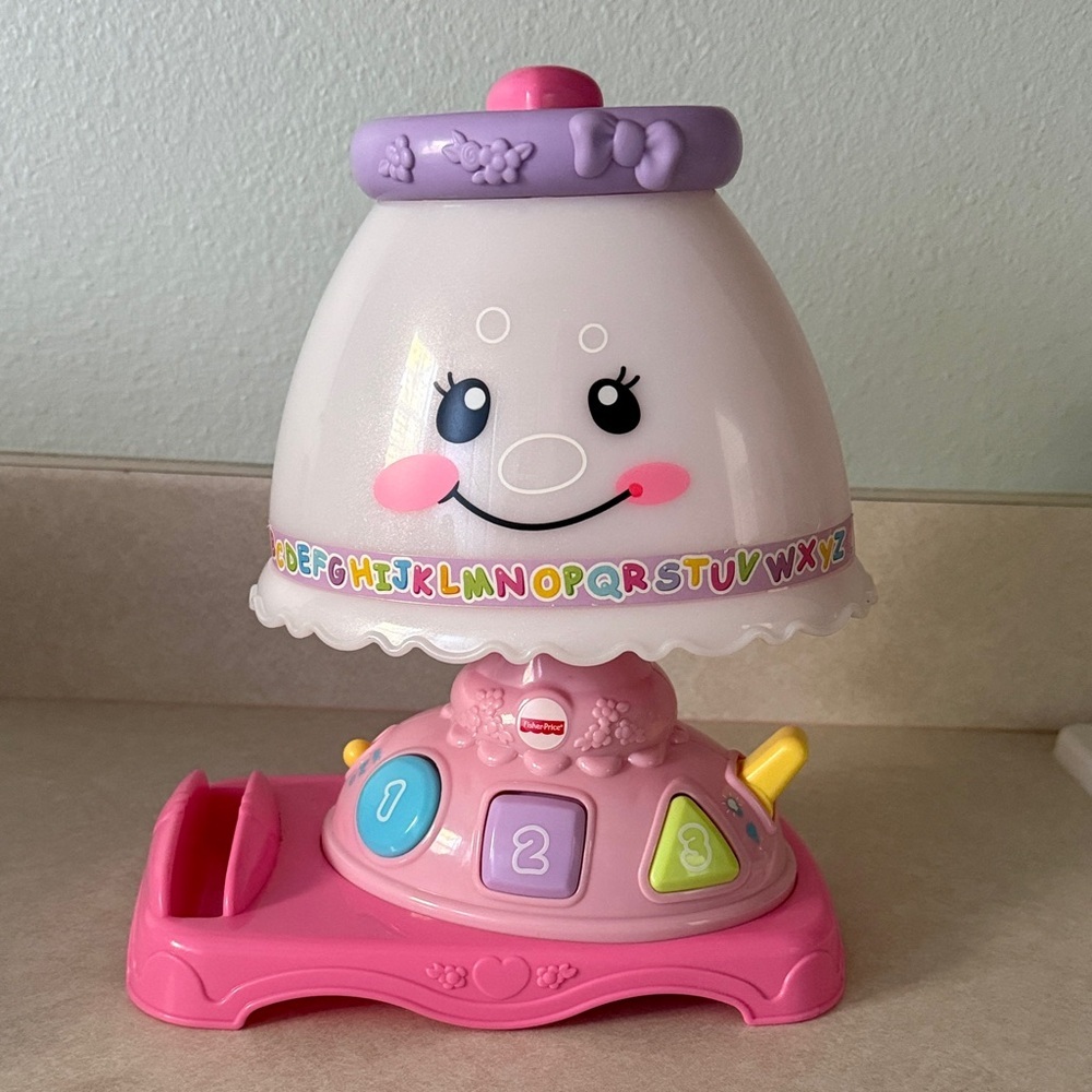 Fisher-Price Laugh & Learn My Pretty Interactive Learning Lamp Pink and Purple - Picture 2 of 8